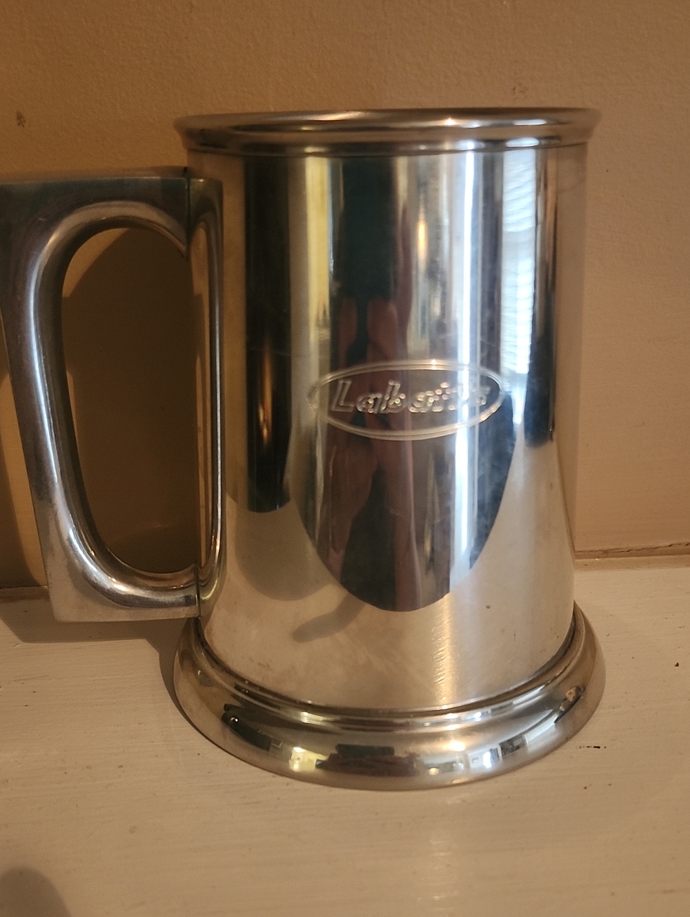 Labatt's Pewter Glass Buttom Beer Stein Tankard Mug